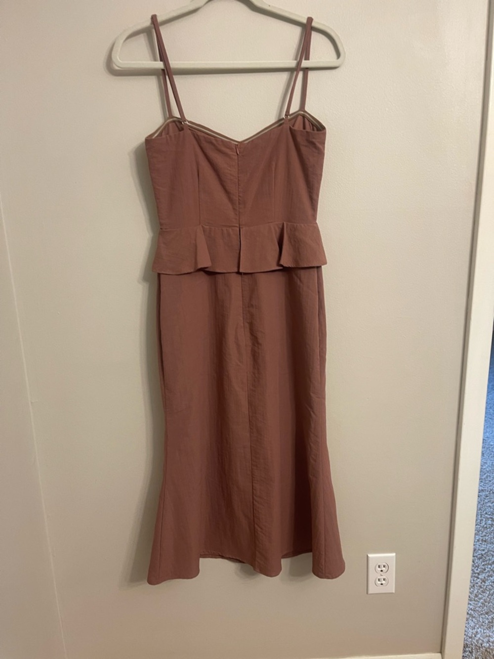Showpo Rust Rose Ruffle Midi Dress - Picture 2 of 5